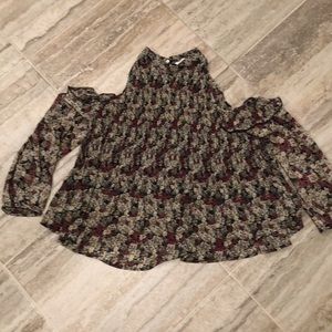 Zara Cold Shoulder  Blouse Size Small